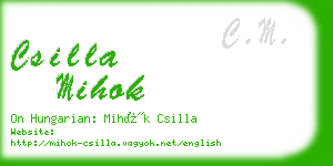 csilla mihok business card